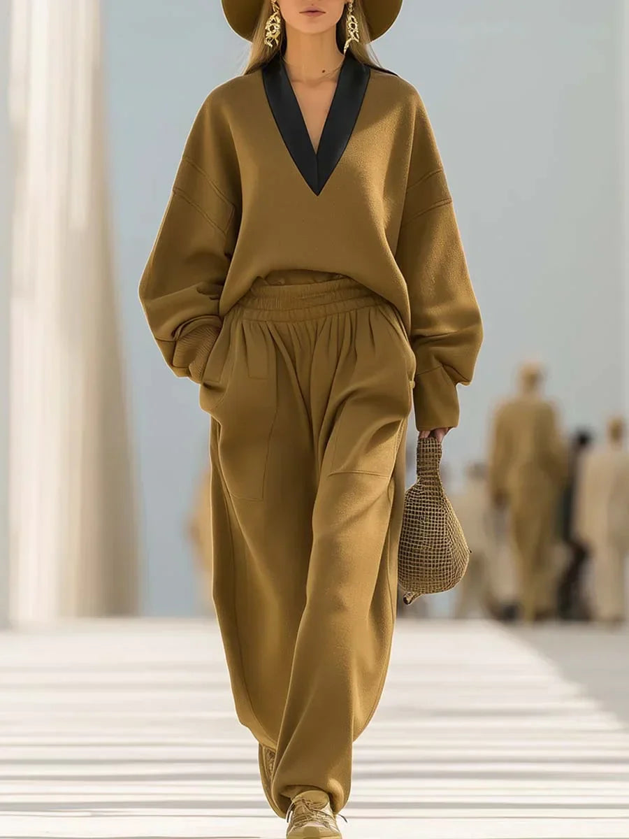 Hızlı moda ve ikinci el modanın karşılaştırmasını gösteren erkek ve kadın giysi kombinleri