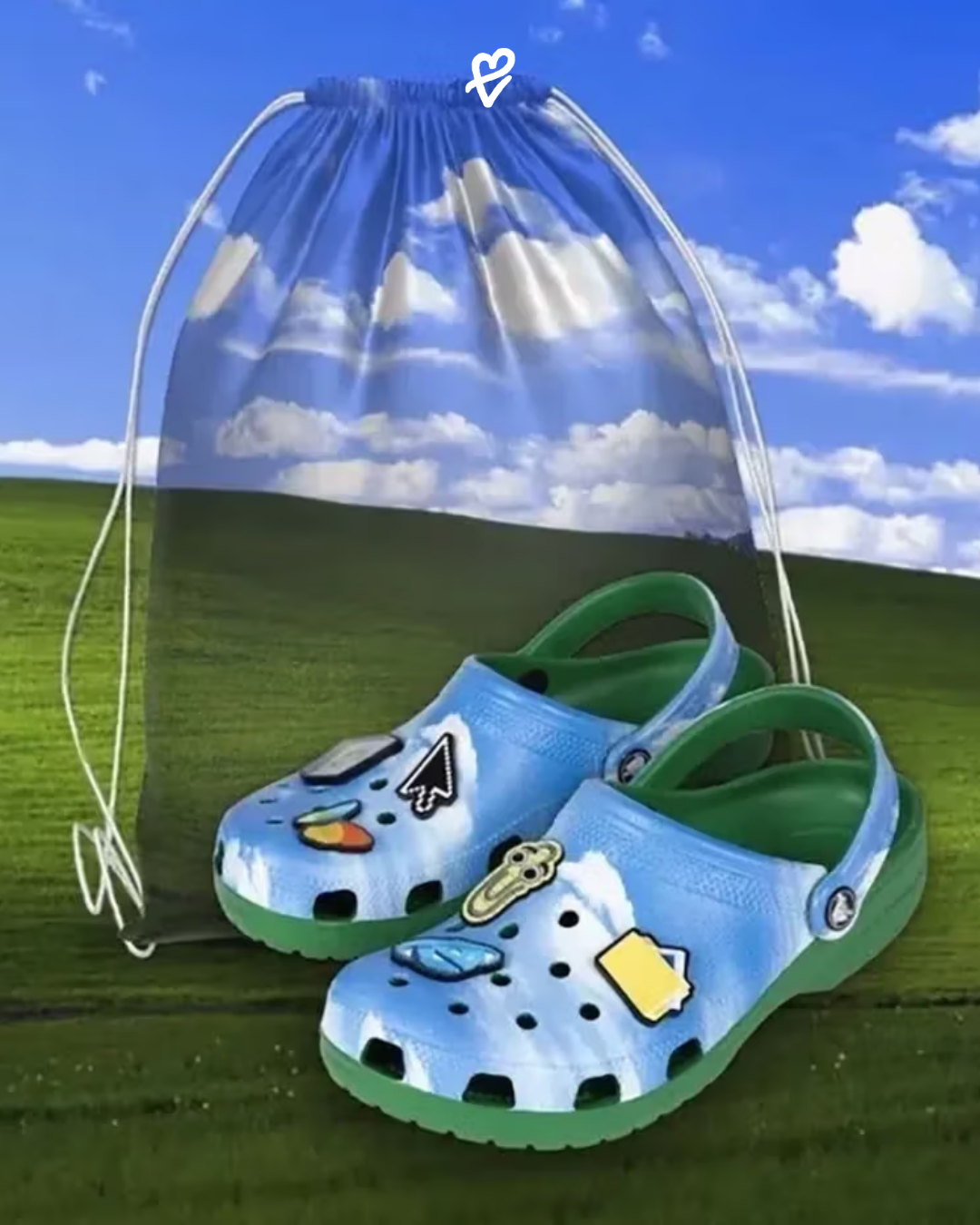 Microsoft’un 50. yılına özel Windows XP temalı Crocs Classic Clog ayakkabı modeli